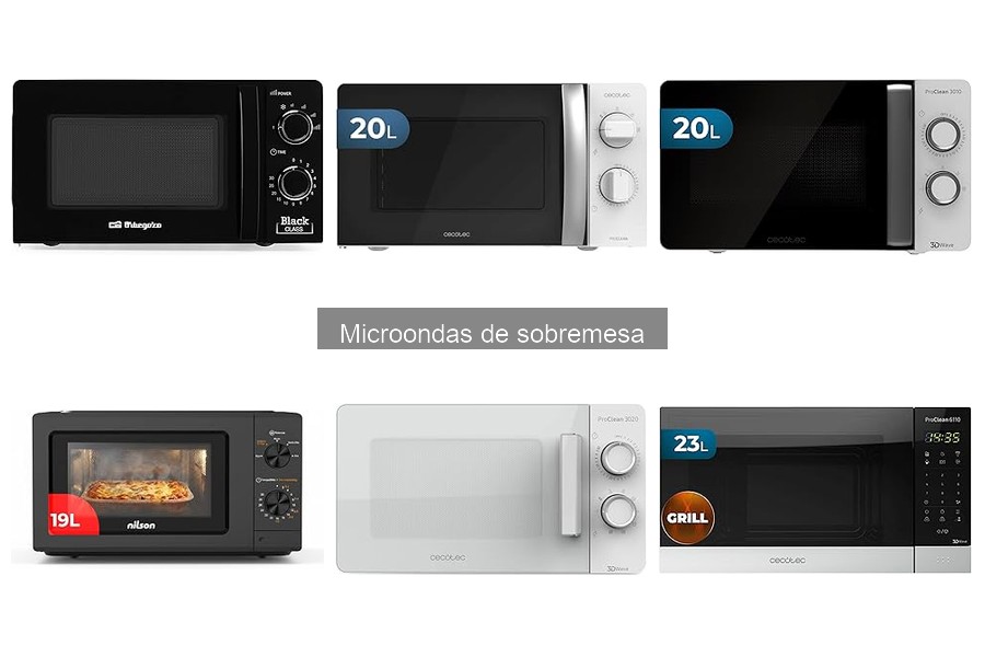 Cómo descongelar alimentos en microondas de sobremesa