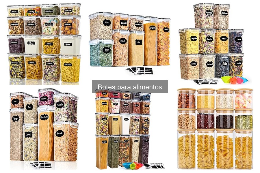 Cómo elegir el tamaño ideal de botes para alimentos