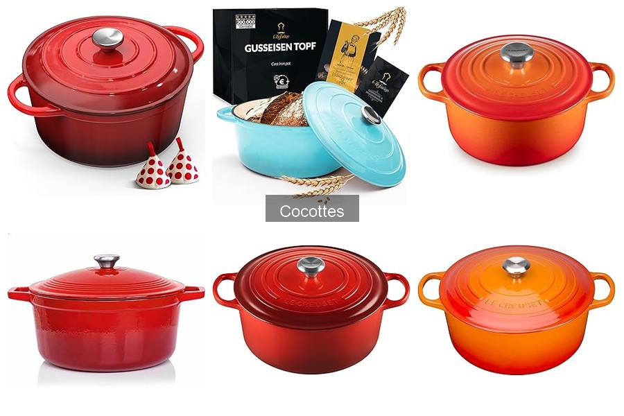 Comparativa de cocottes: Topbooc, Le Creuset y Overmont