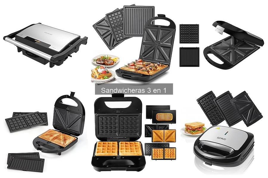 Comparativa de las Mejores Sandwicheras 3 en 1 del Mercado