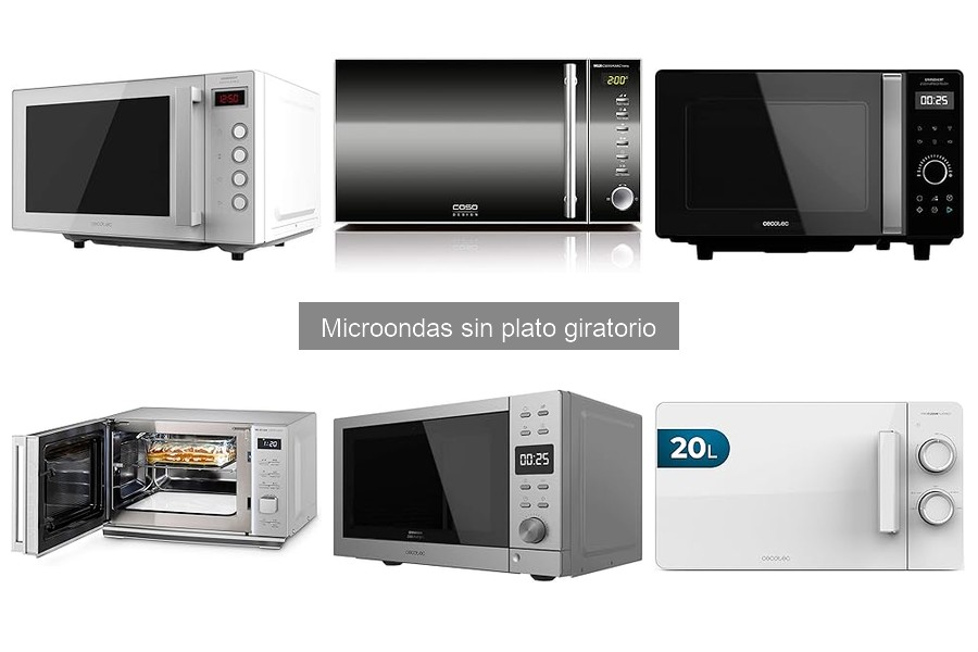 Comparativa de microondas con y sin plato giratorio