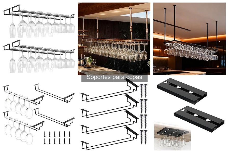 Comparativa de soportes para copas de pared y de mesa