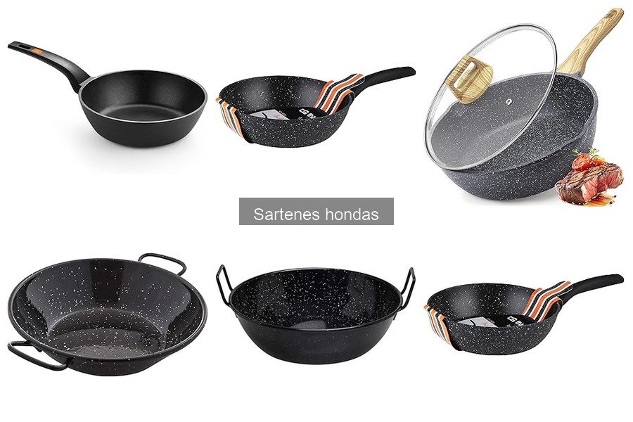 Comparativa: Sartenes hondas antiadherentes vs. acero inoxidable