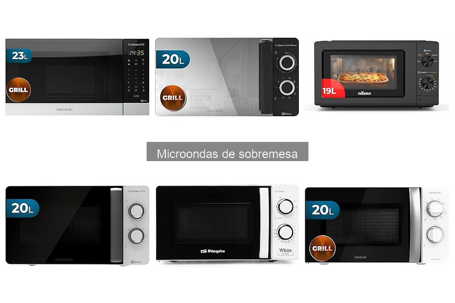 ¿Cuál es la potencia ideal de un microondas de sobremesa?