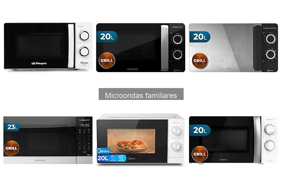 Dónde comprar el mejor microondas familiar y precios