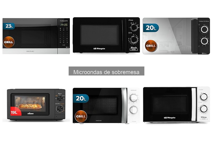 El mejor microondas de sobremesa para estudiantes: comparativa