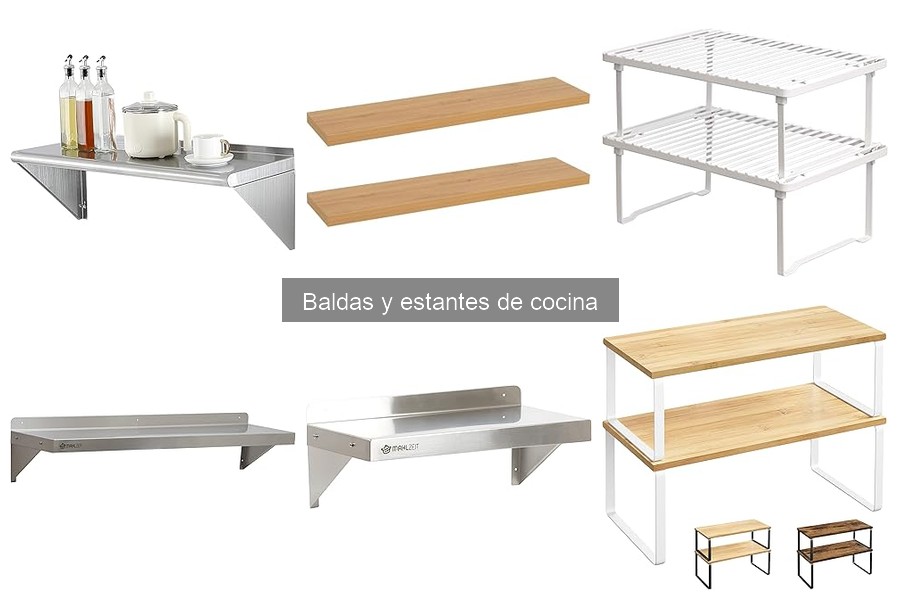 Estantes de cocina para una organización perfecta de alimentos