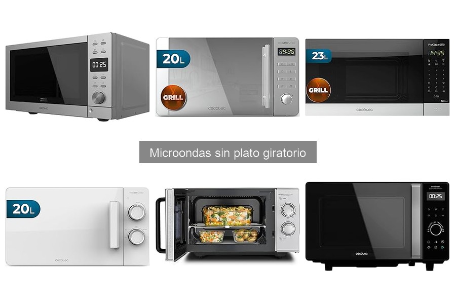 Funciones adicionales de microondas sin plato giratorio