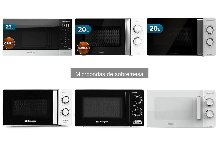 Guía para comprar microondas de sobremesa: consejos y mejores modelos