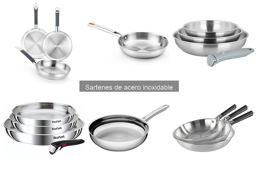 Mejores sartenes de acero inoxidable para cocinar a fuego alto