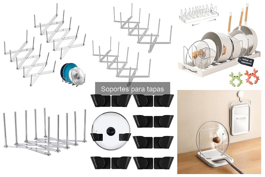 Mejores soportes para tapas en cocinas pequeñas