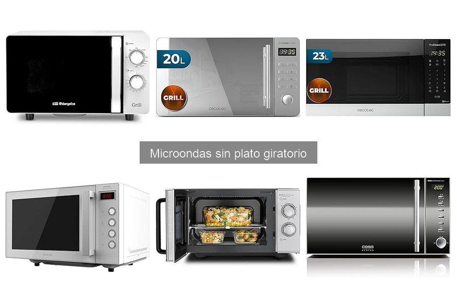 Microondas sin plato giratorio para espacios pequeños