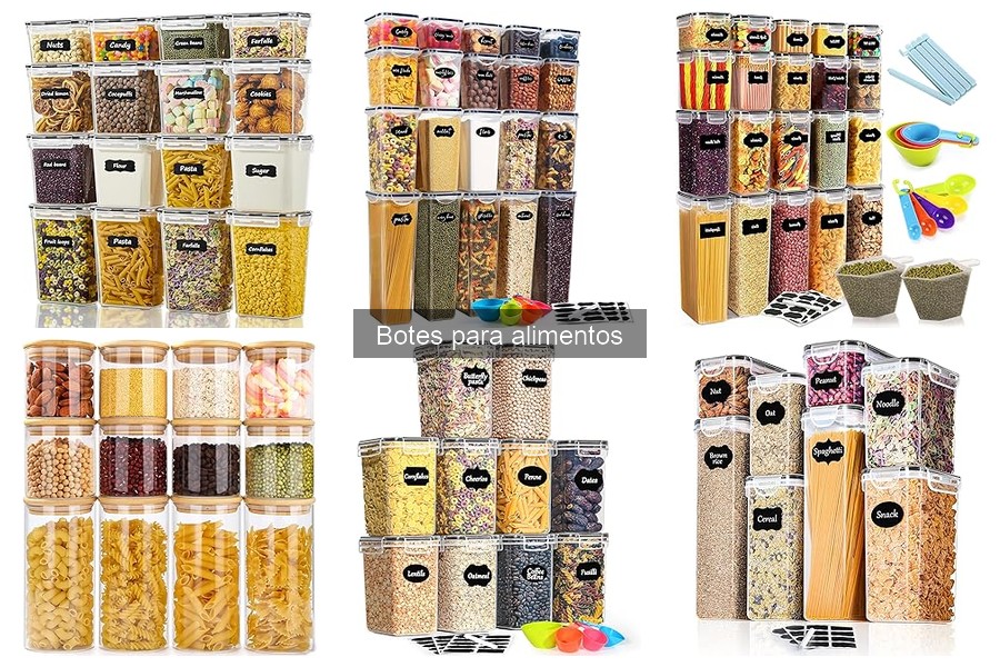Organiza tu cocina con botes para alimentos fáciles de usar