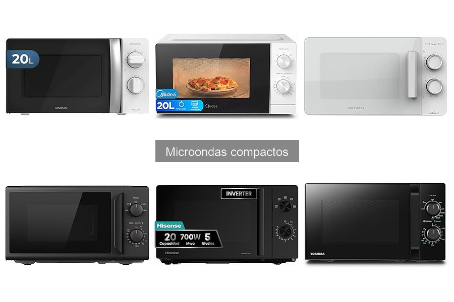 ¿Qué potencia necesitas en un microondas compacto?