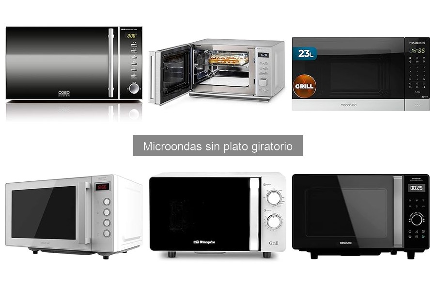 Tiempos de cocción en microondas sin plato giratorio