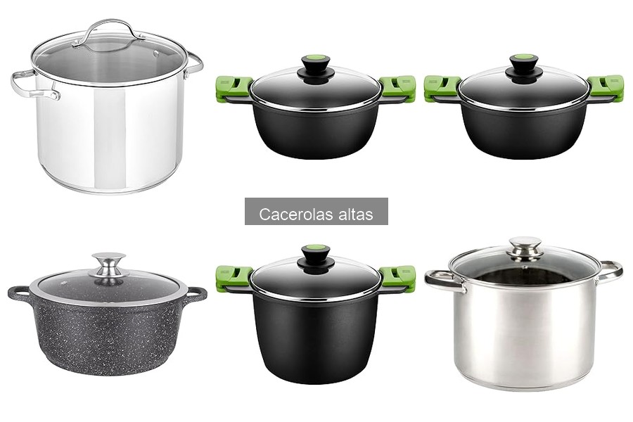 Tipos de cacerolas altas y su uso en la cocina