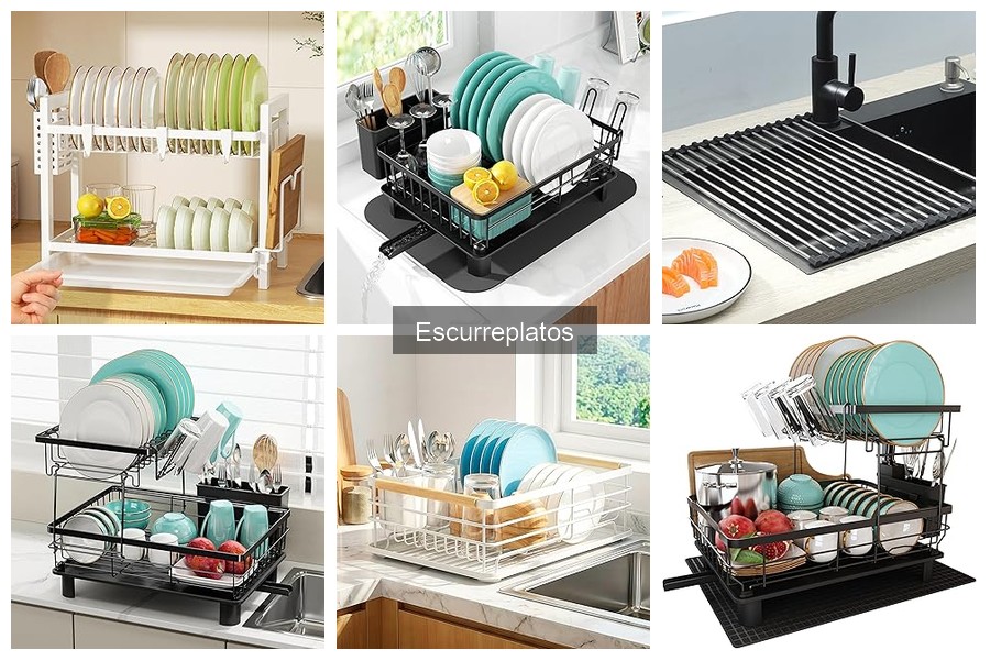 Tipos de escurreplatos: Encuentra el mejor para tu cocina