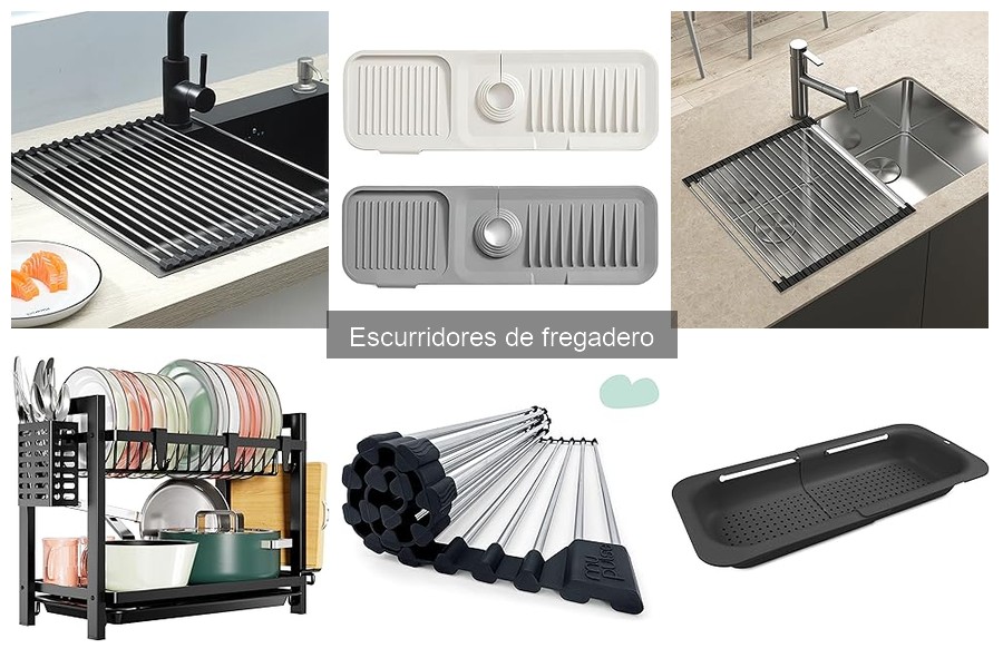 Tipos de escurridores de fregadero: opciones y ventajas