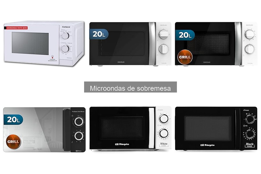 Tipos de microondas de sobremesa: descubre las mejores opciones