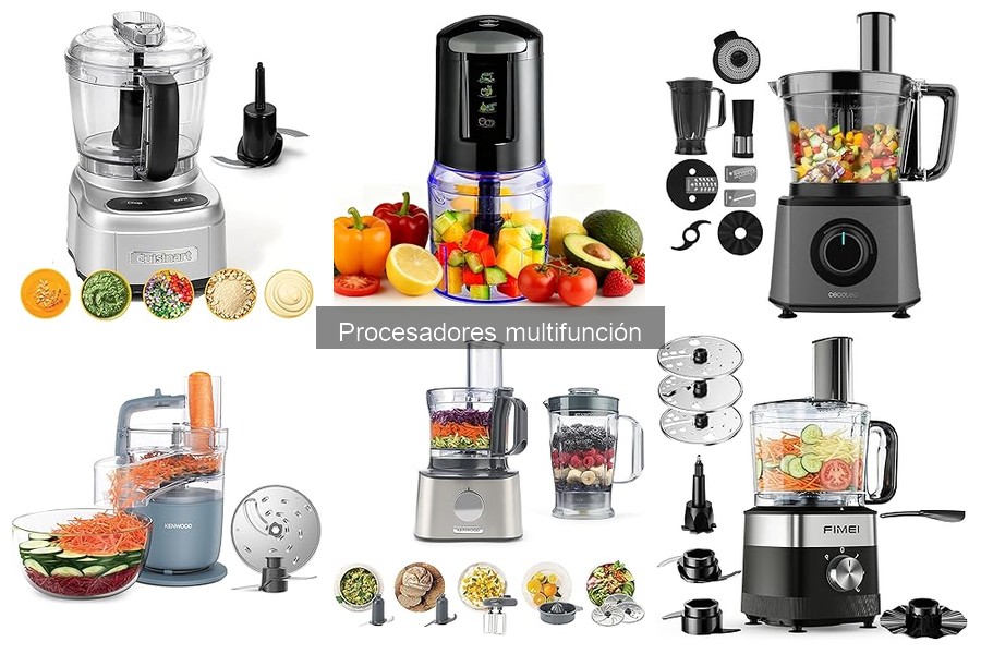 Tipos de procesadores multifunción para tu cocina