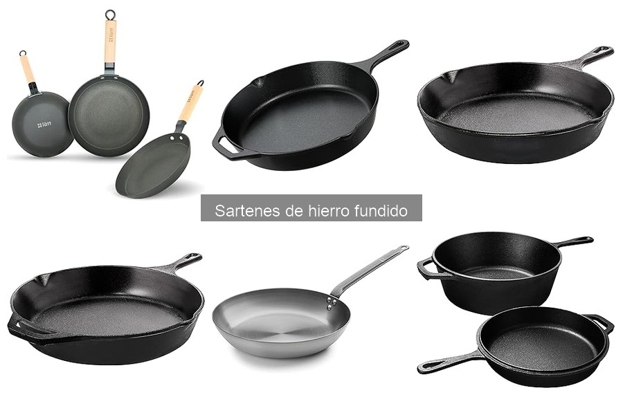Tipos de sartenes de hierro fundido y sus usos